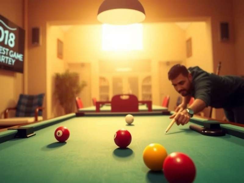 8 बॉल पूल गेम टेबल