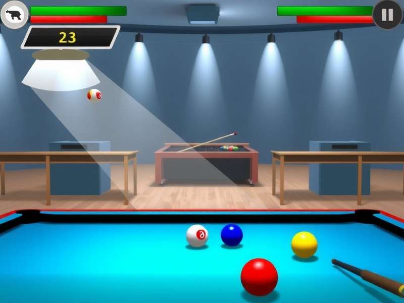 8 Ball Pool PC गेम इंटरफेस