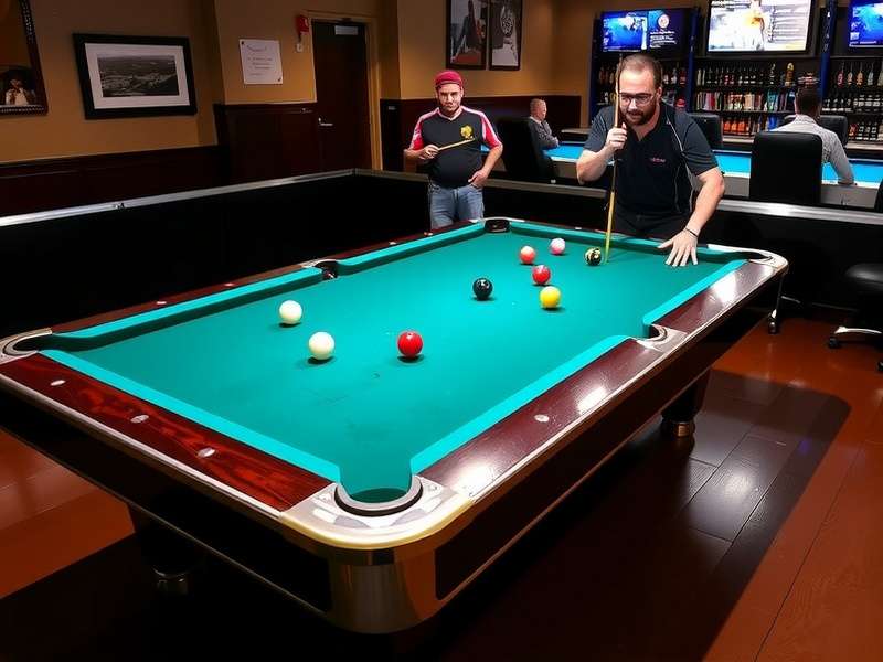 8 बॉल पूल गेम टेबल