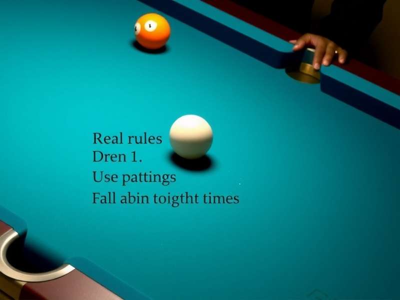 8 बॉल पूल टेबल और गेंदों की व्यवस्था