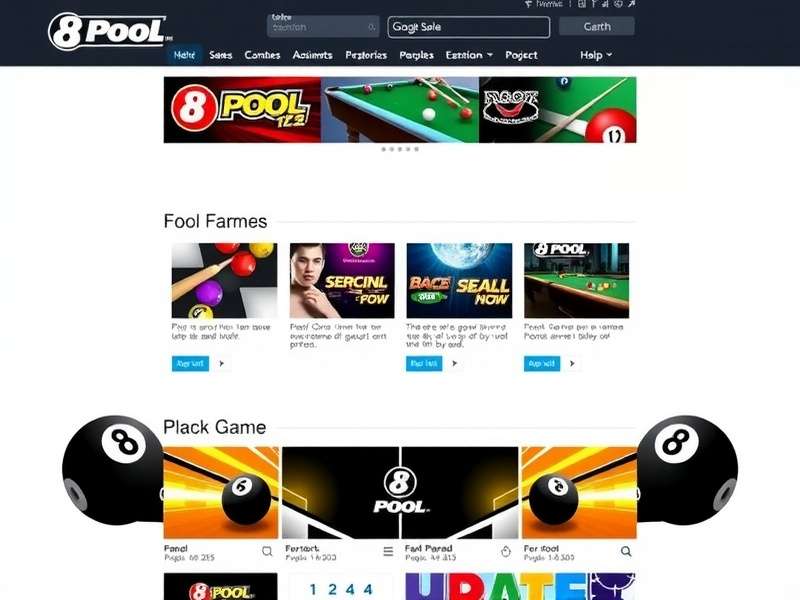 8 बॉल पूल गेम इंटरफेस