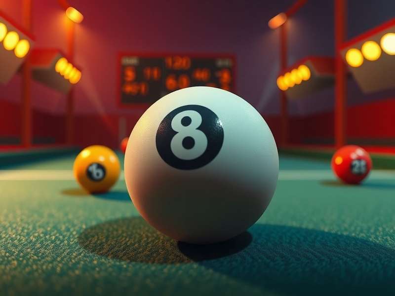 Smartphone displaying an intense game of 8 Ball Pool