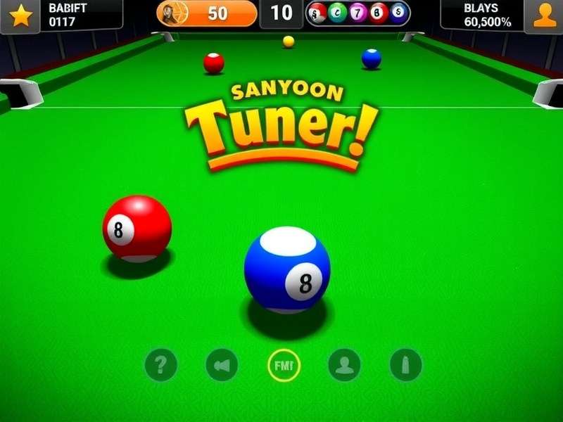 Professional 8 Ball Pool setup with cue and balls