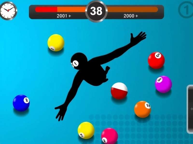 Professional 8 Ball Pool game setup with balls on table