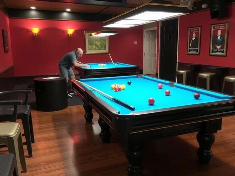Professional 8 Ball Pool player making a shot