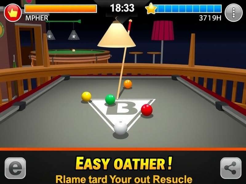 A professional 8 Ball Pool table with perfect lighting