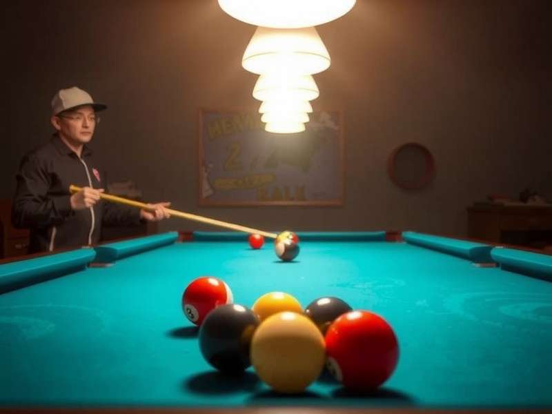 Billar Pool game setup in India with players competing