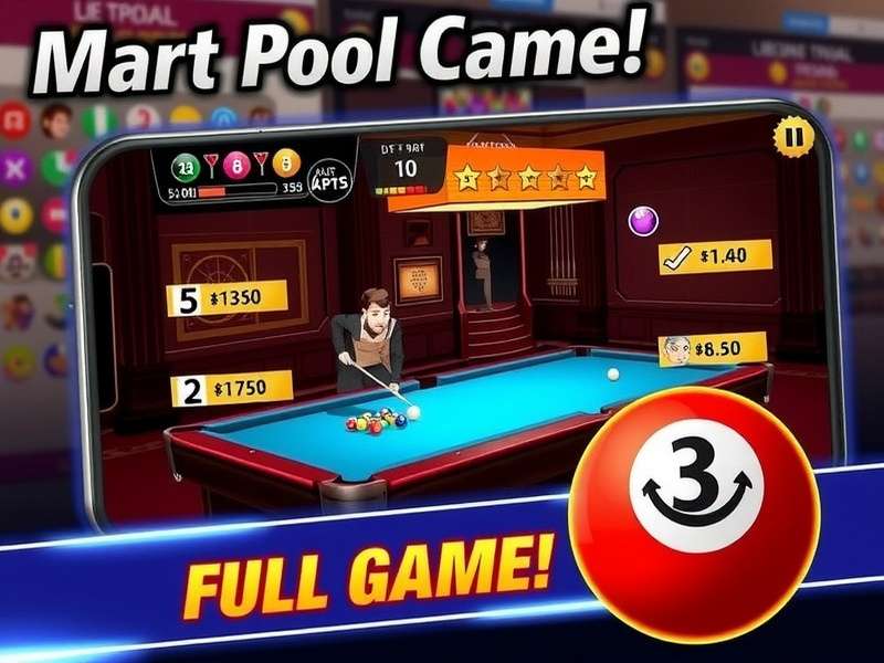 8 Ball Pool Apk Gameplay Interface on Mobile Device