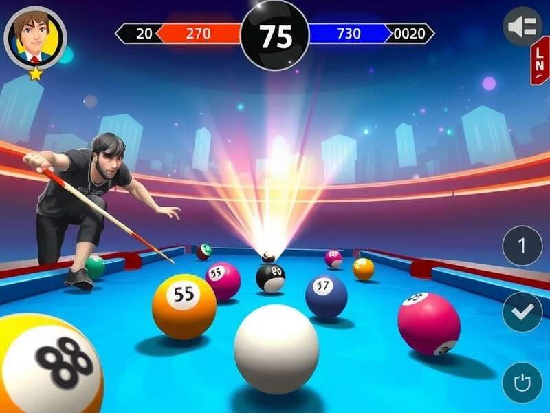 A competitive 8 Ball Pool match scene in India showing intense focus