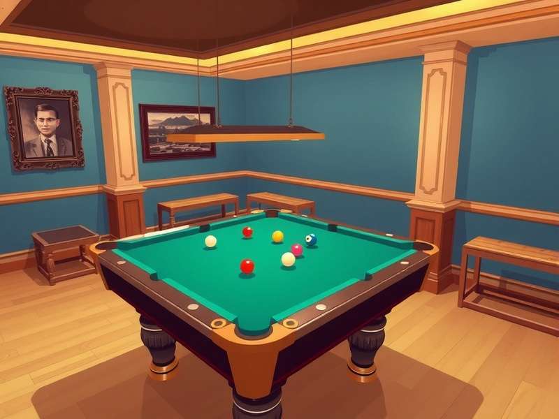 Professional 8 Ball Pool table setup with perfect lighting