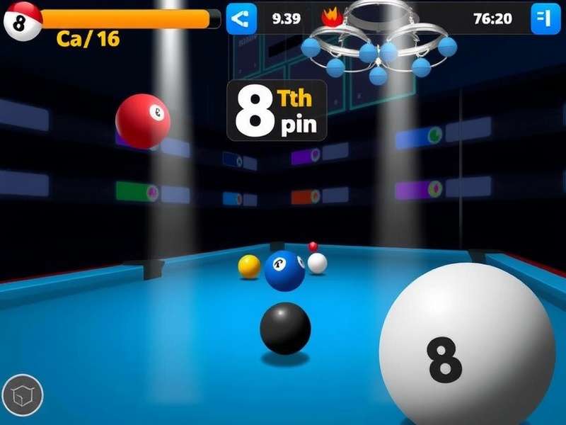 Professional 8 Ball Pool gameplay on a virtual table with Indian flag elements