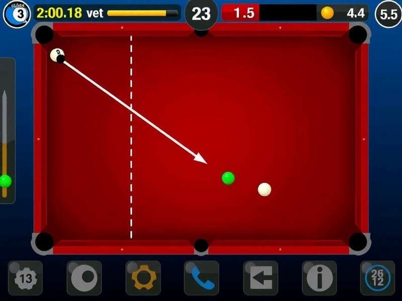 Detailed strategy diagram showing shot angles and cue ball control in 8 Ball Pool on Cool Math Games platform