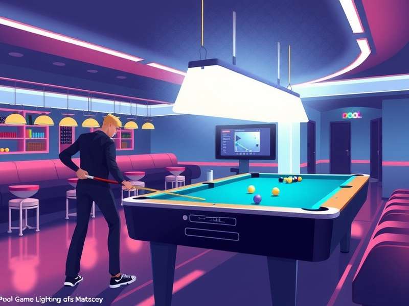 Professional 8 Ball Pool game setup with balls on table