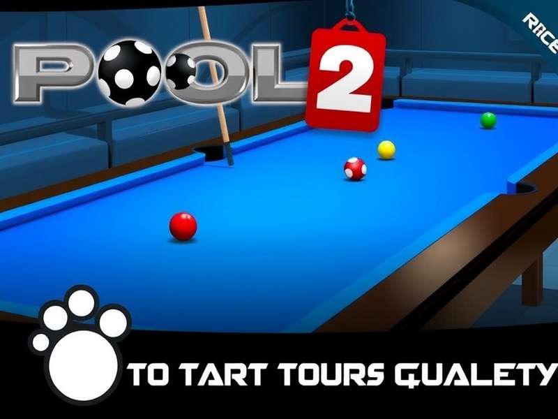 Two players competing in 8 Ball Pool on a green billiard table with cue sticks and racked balls