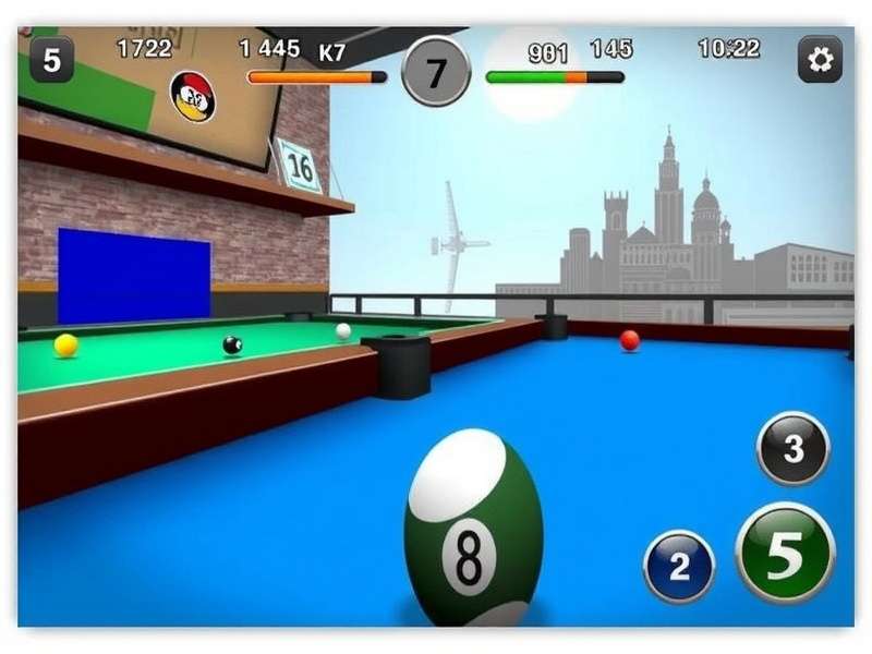 8 Ball Pool Game - India's favourite billiards sport with green table and golden balls