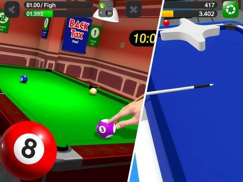 8 Ball Pool Multiplayer Online - Professional billiard table setup