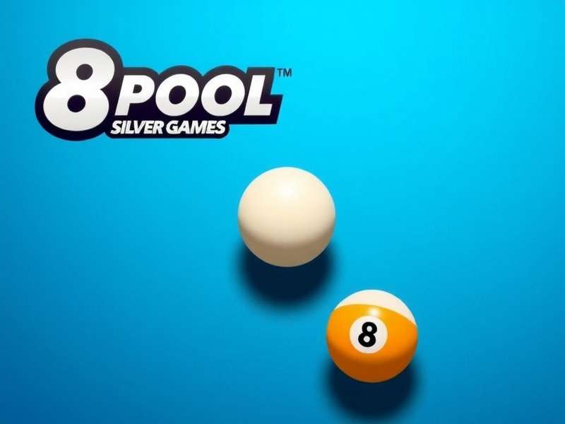 8 Ball Pool Silvergames - Professional billiards table setup with cue and balls