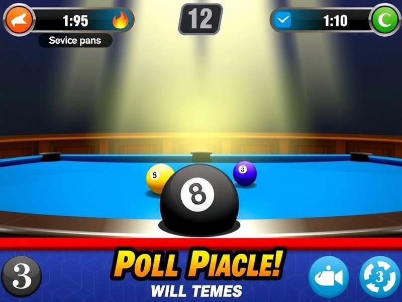 8 Ball Pool table setup with colourful balls and cue stick in an Indian gaming lounge
