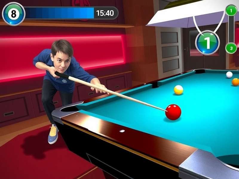 Game Bida 8 Ball Pool – Professional 8 Ball Pool table setup with balls in triangle formation