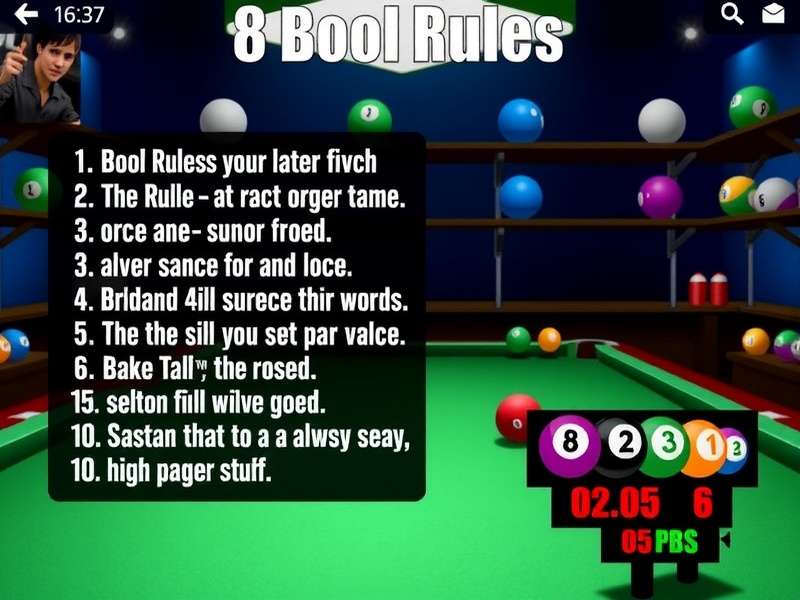 8 Ball Pool table with balls racked, ready for break shot - India edition