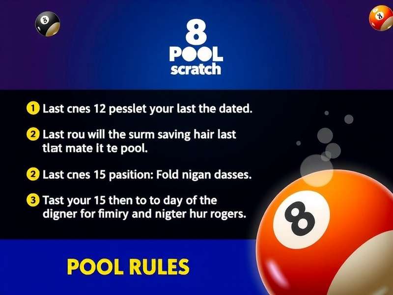 8 Ball Pool table setup with cue ball and racked triangles, illustrating scratch rules and gameplay